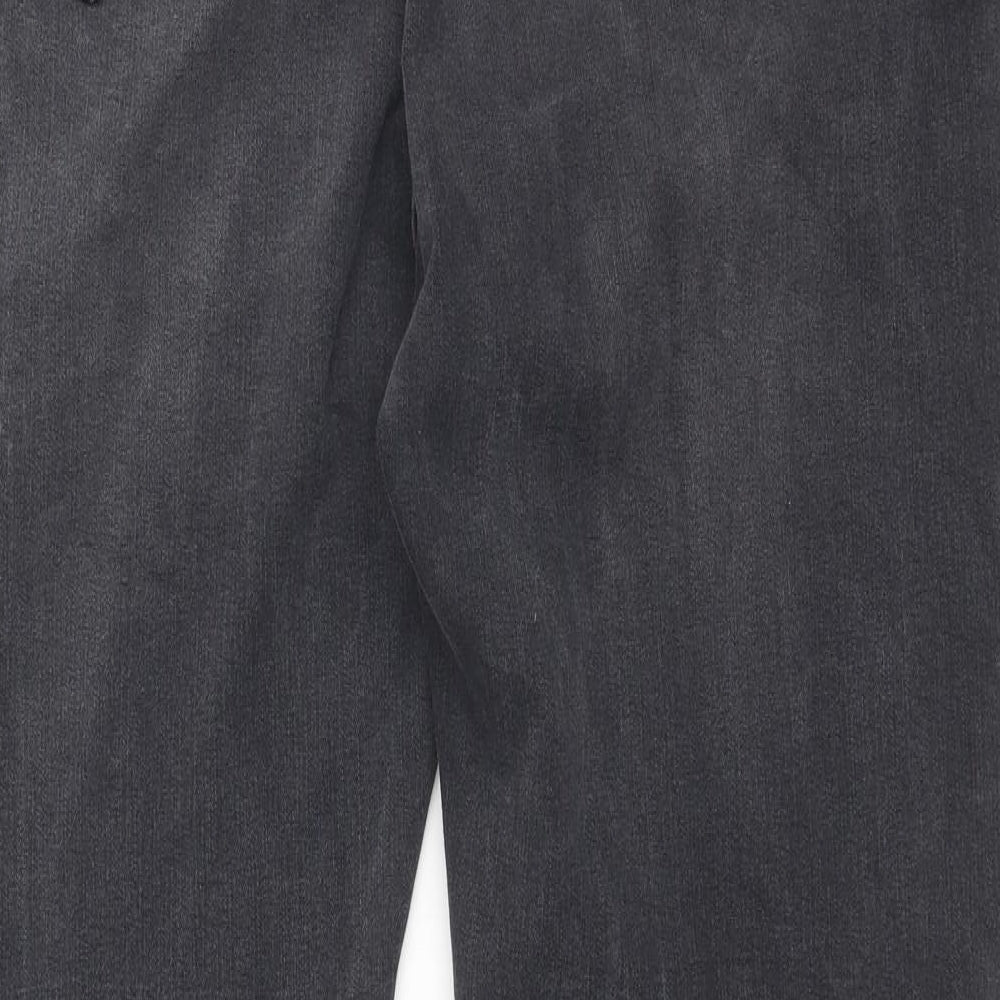 Marks and Spencer Womens Grey Cotton Skinny Jeans Size 20 Regular Zip - Sculpt