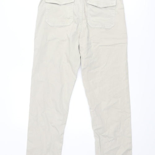 F&F Womens Beige Cotton Skinny Jeans Size 12 Slim Zip