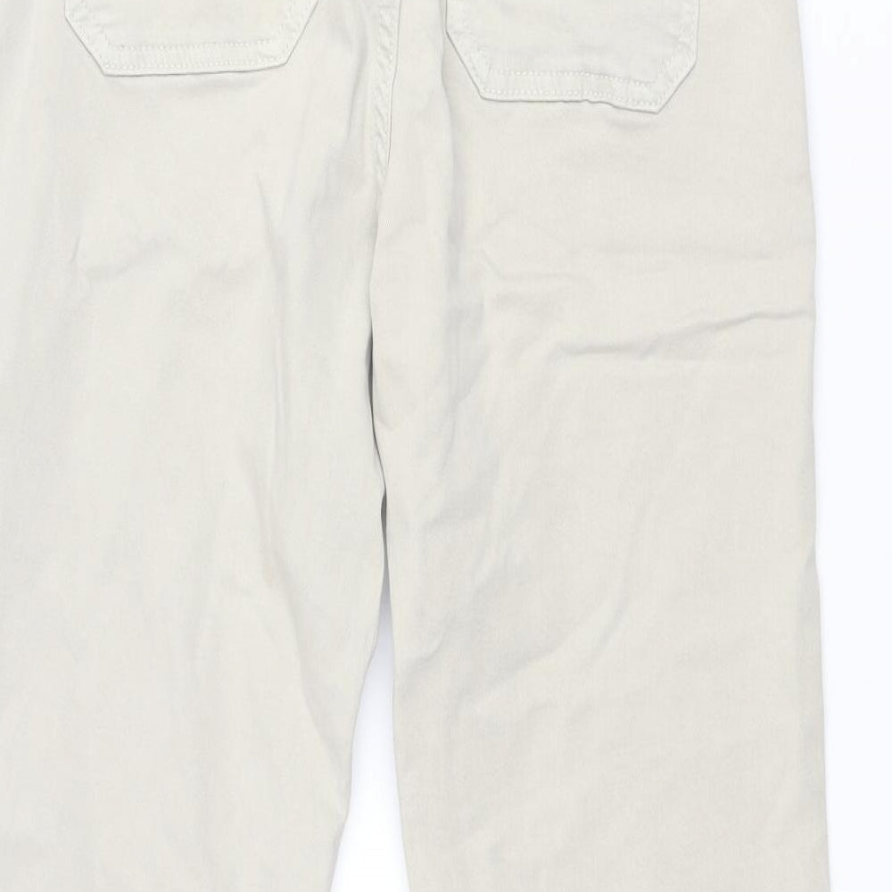 F&F Womens Beige Cotton Skinny Jeans Size 12 Slim Zip