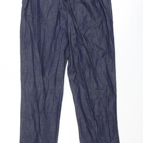 Classic Womens Blue Cotton Straight Jeans Size 30 in Regular
