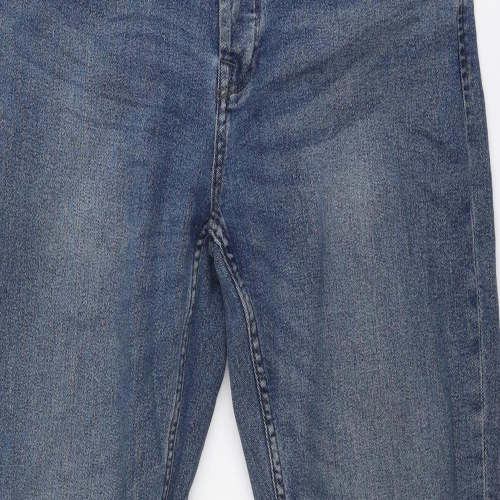 ONLY & SONS Mens Blue Cotton Straight Jeans Size 32 in Regular Zip