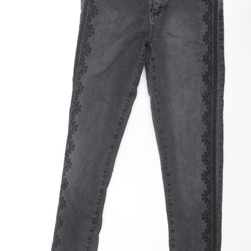 Cherokee Womens Grey Cotton Skinny Jeans Size 10 Regular Zip