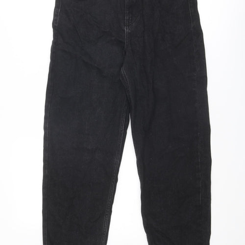 Only Womens Black Cotton Mom Jeans Size 28 in Regular Zip