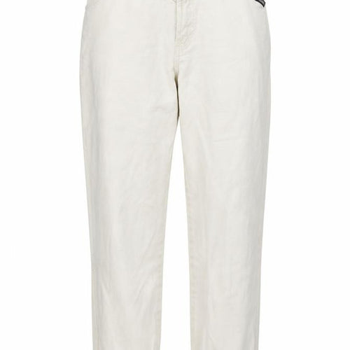 Rookies Womens Ivory Cotton Mom Jeans Size 26 in Regular Zip