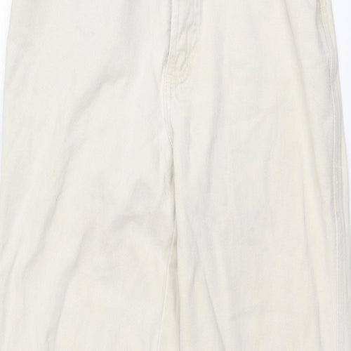 Rookies Womens Ivory Cotton Mom Jeans Size 26 in Regular Zip