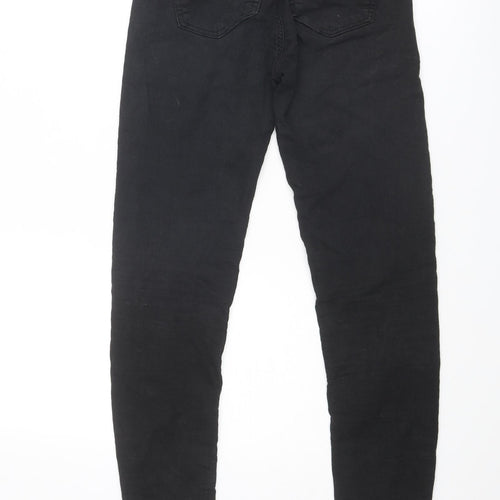 Pull&Bear Womens Black Cotton Skinny Jeans Size 24 in Regular Zip