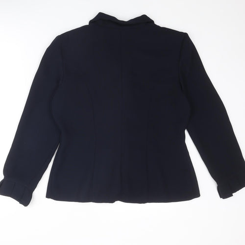 Prima Womens Blue Jacket Blazer Size 14 Button