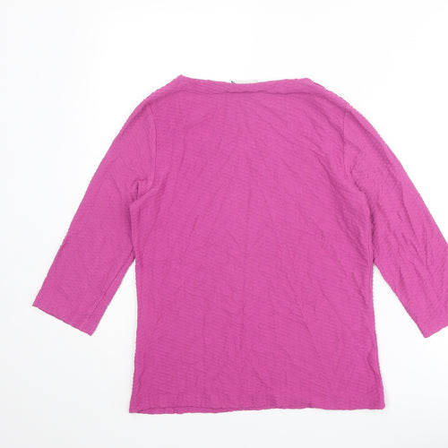 Minuet Womens Pink Viscose Basic Blouse Size 12 Square Neck