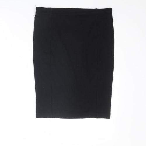 H&M Womens Black Viscose Straight & Pencil Skirt Size M