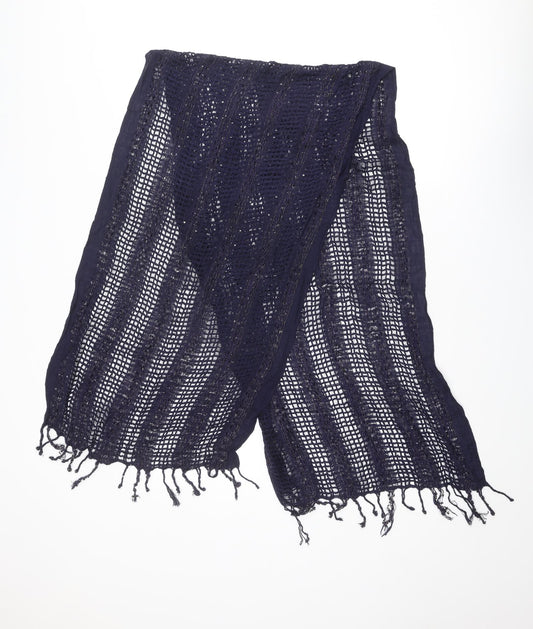 Front view of Marks & Spencer women’s blue cotton scarf