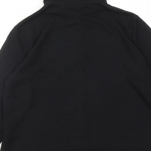 Dorothy Perkins Womens Black Polyester Basic Button-Up Size 12 Collared