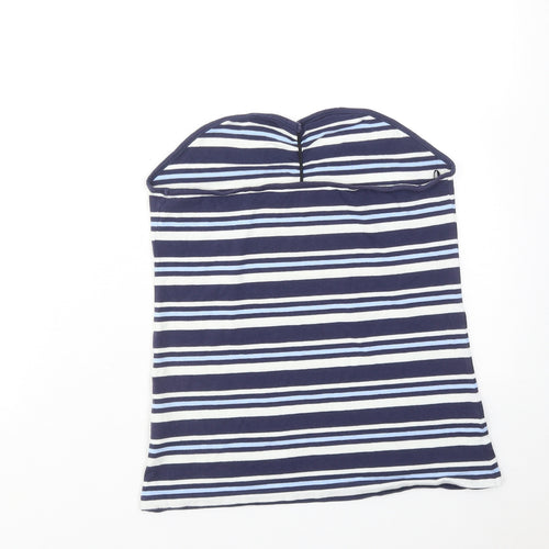 NEXT Womens Blue Striped Cotton Basic Tank Size 12 Sweetheart