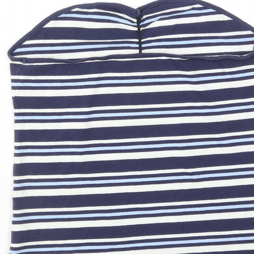 NEXT Womens Blue Striped Cotton Basic Tank Size 12 Sweetheart