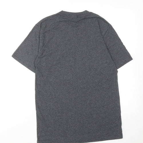 ATC Mens Grey Cotton T-Shirt Size S Round Neck - Let's Go Thunder