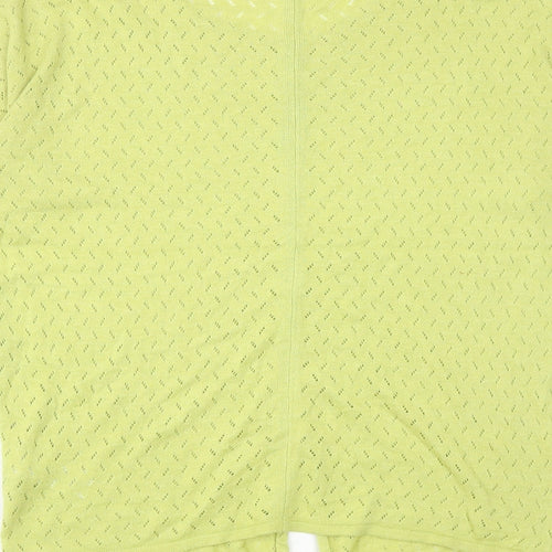 Bonmarché Womens Green Nylon Basic Blouse Size 12 Round Neck