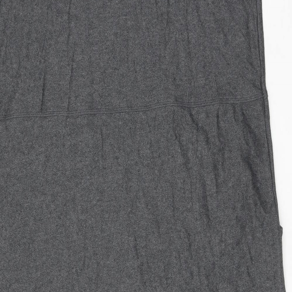 Marks and Spencer Womens Grey Cotton Tank Dress Size 18 Round Neck Pullover