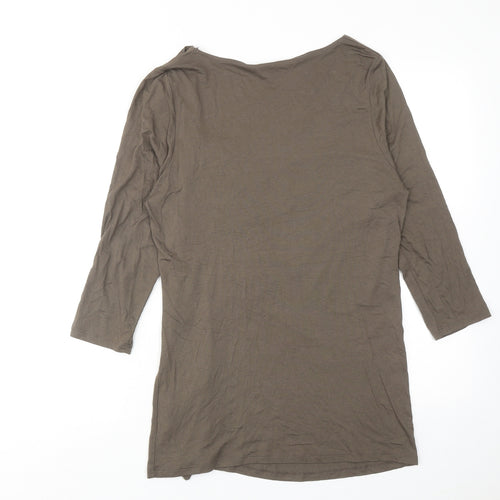Limited Collection Womens Green Viscose Basic Blouse Size 14 V-Neck - Asymmetric Neckline