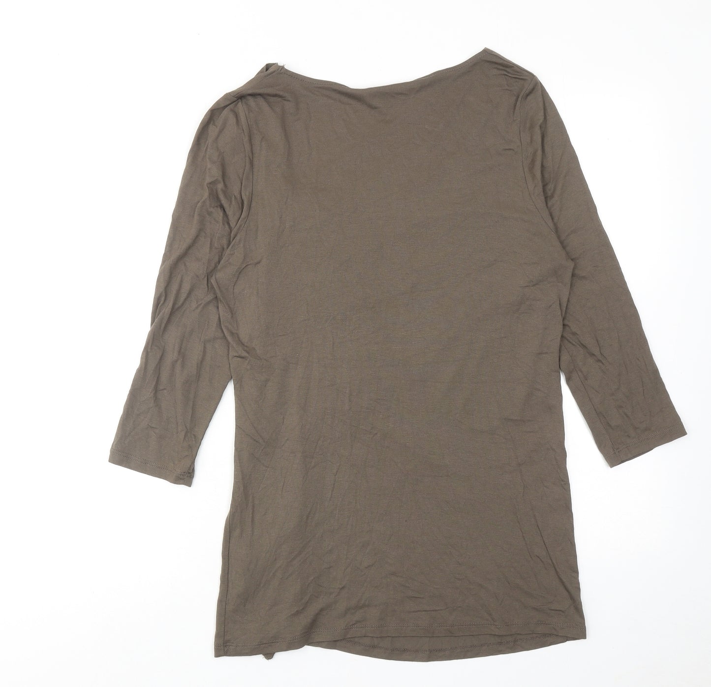 Limited Collection Womens Green Viscose Basic Blouse Size 14 V-Neck - Asymmetric Neckline