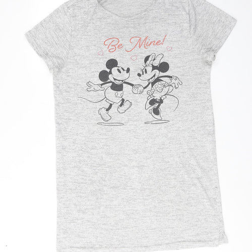 Disney Womens Grey Solid Polyester Top Dress Size 12 - Mickey Minnie Mouse