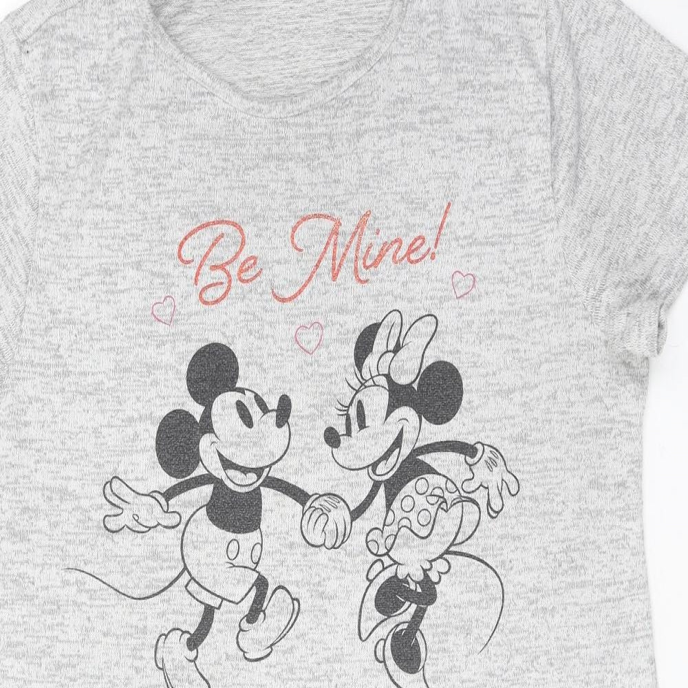 Disney Womens Grey Solid Polyester Top Dress Size 12 - Mickey Minnie Mouse