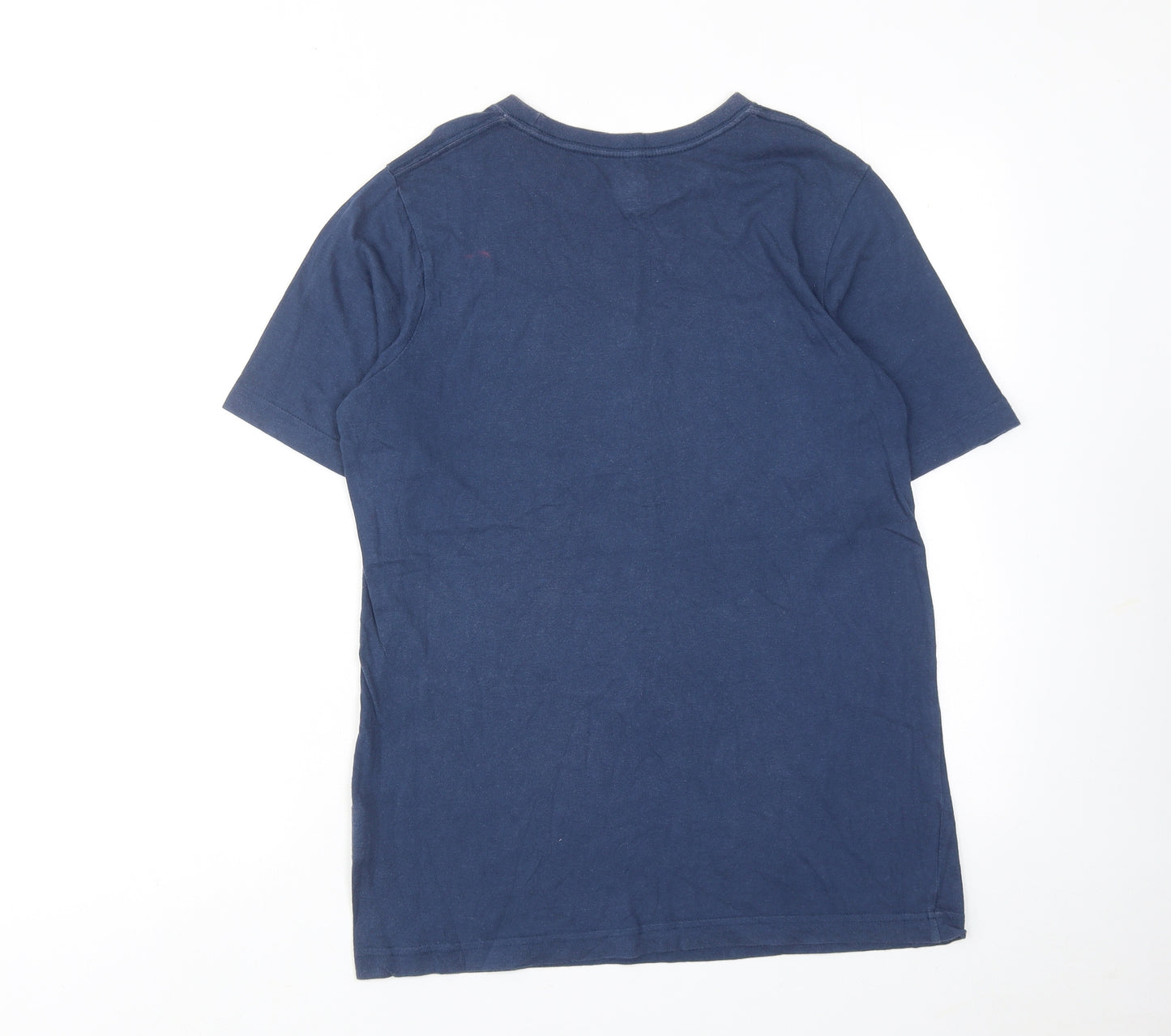 Converse Boys Blue Cotton Basic T-Shirt Size 13-14 Years Round Neck Pullover - Converse All Star