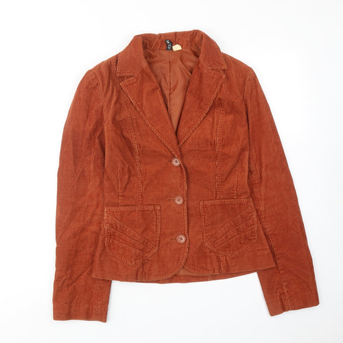 H&M Womens Brown Jacket Size 10 Button
