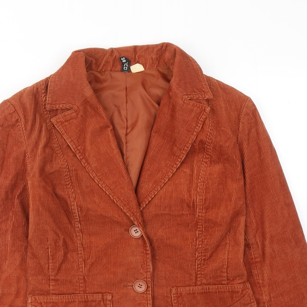 H&M Womens Brown Jacket Size 10 Button