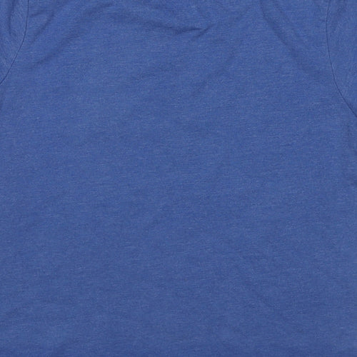 Lost Stock Boys Blue Cotton Basic T-Shirt Size 5-6 Years Round Neck Pullover