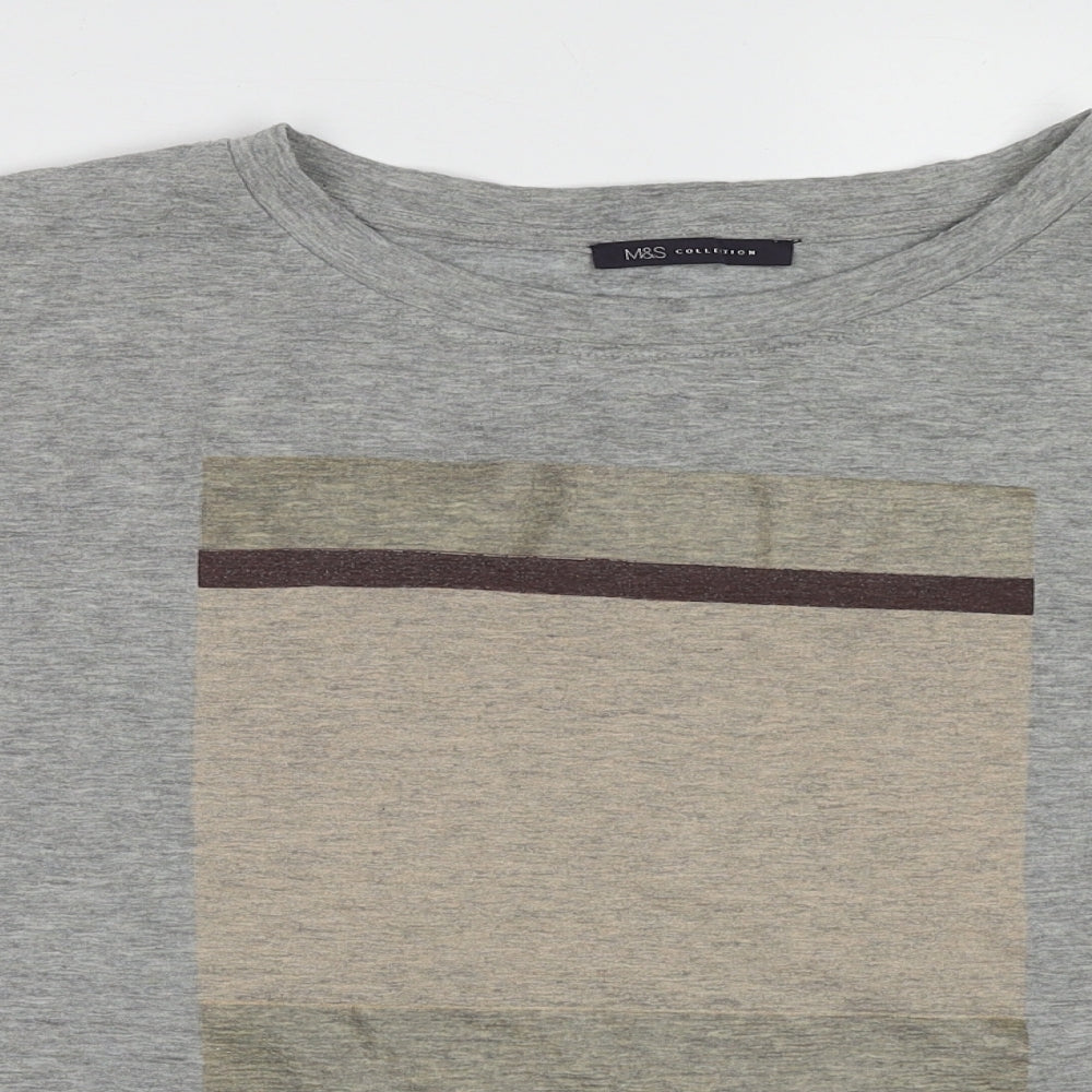 Marks and Spencer Womens Grey Polyester Pullover Sweatshirt Size 18 Pullover