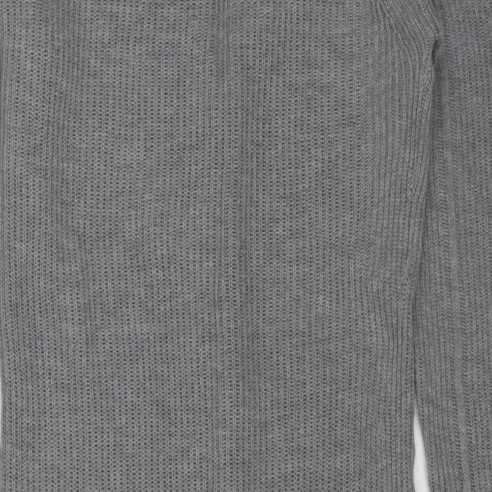 BRAX Womens Grey Collared Wool Cardigan Jumper Size 10