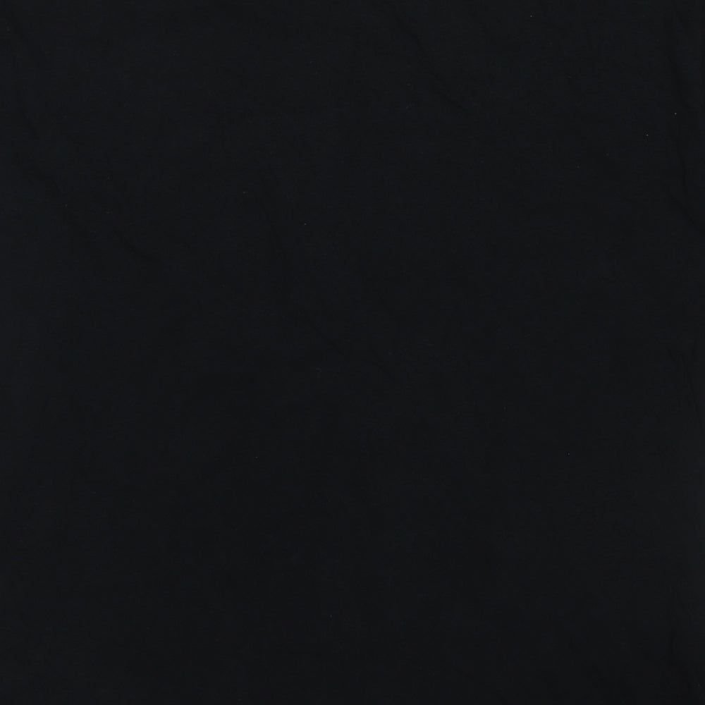 Junior Executive Mens Black Cotton T-Shirt Size L Round Neck - High Fashion Music