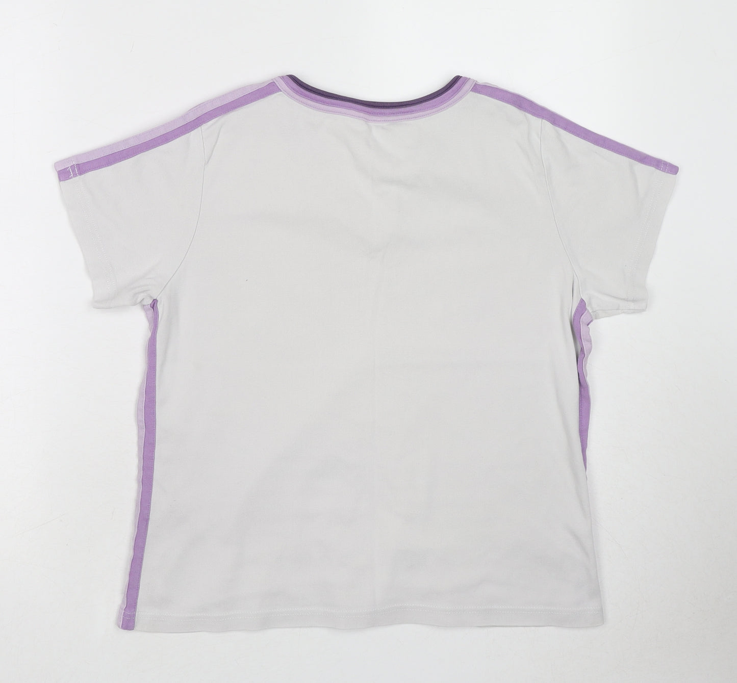Maine New England Womens White Cotton Basic T-Shirt Size 16 V-Neck