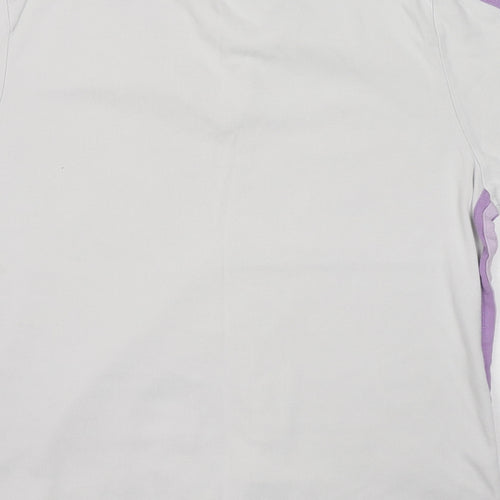 Maine New England Womens White Cotton Basic T-Shirt Size 16 V-Neck