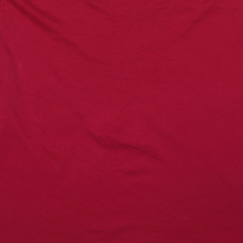 Marks and Spencer Womens Pink Cotton Basic T-Shirt Size 16 Round Neck
