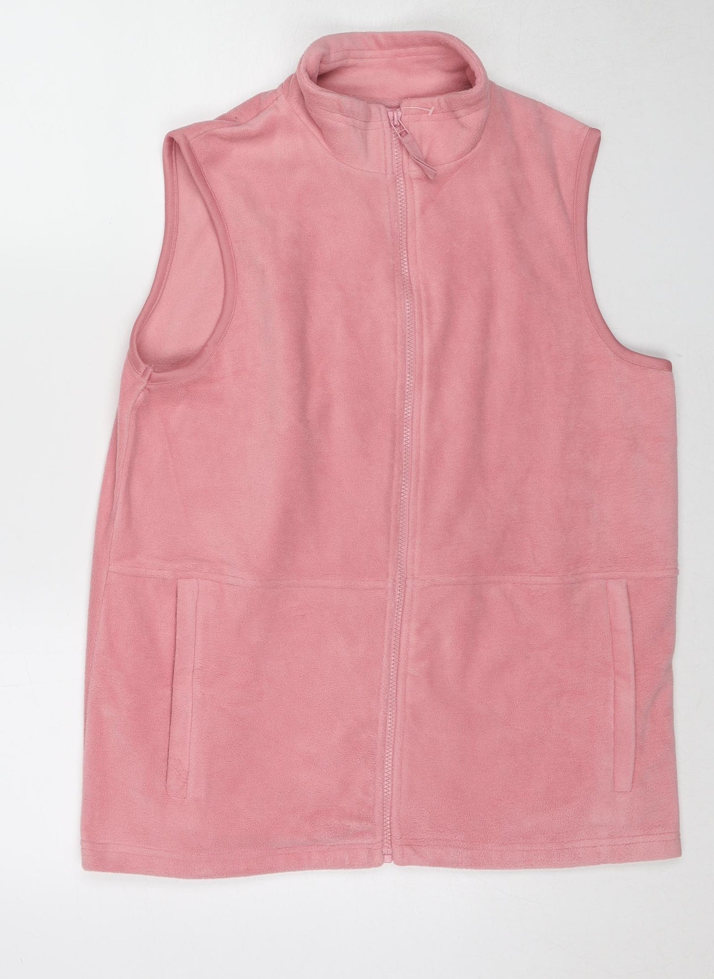 Damart Womens Pink Gilet Jacket Size 14 Zip - Size 14-16