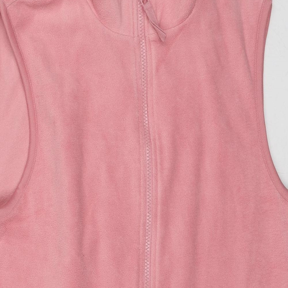 Damart Womens Pink Gilet Jacket Size 14 Zip - Size 14-16