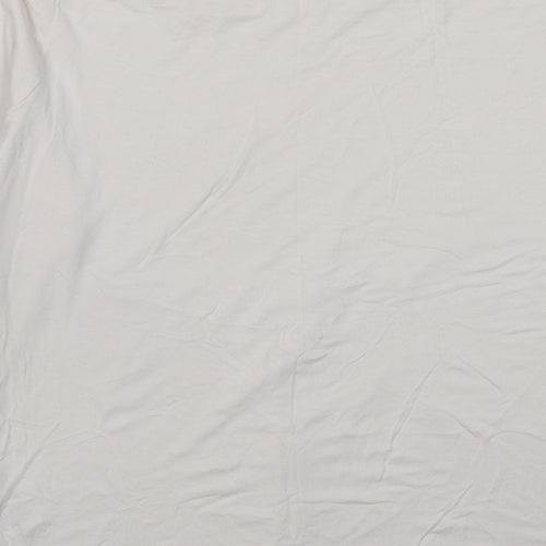 Warehouse Womens White Viscose Basic T-Shirt Size 14 Round Neck