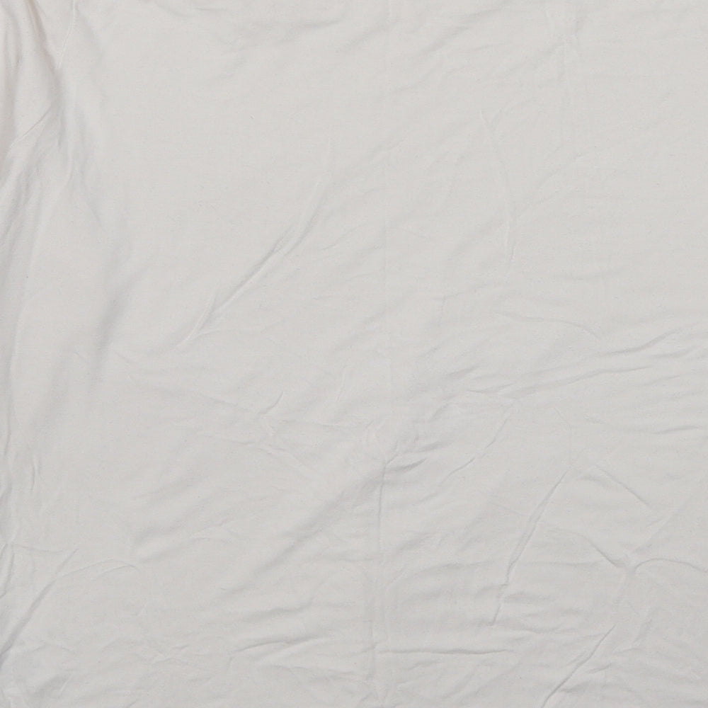 Warehouse Womens White Viscose Basic T-Shirt Size 14 Round Neck