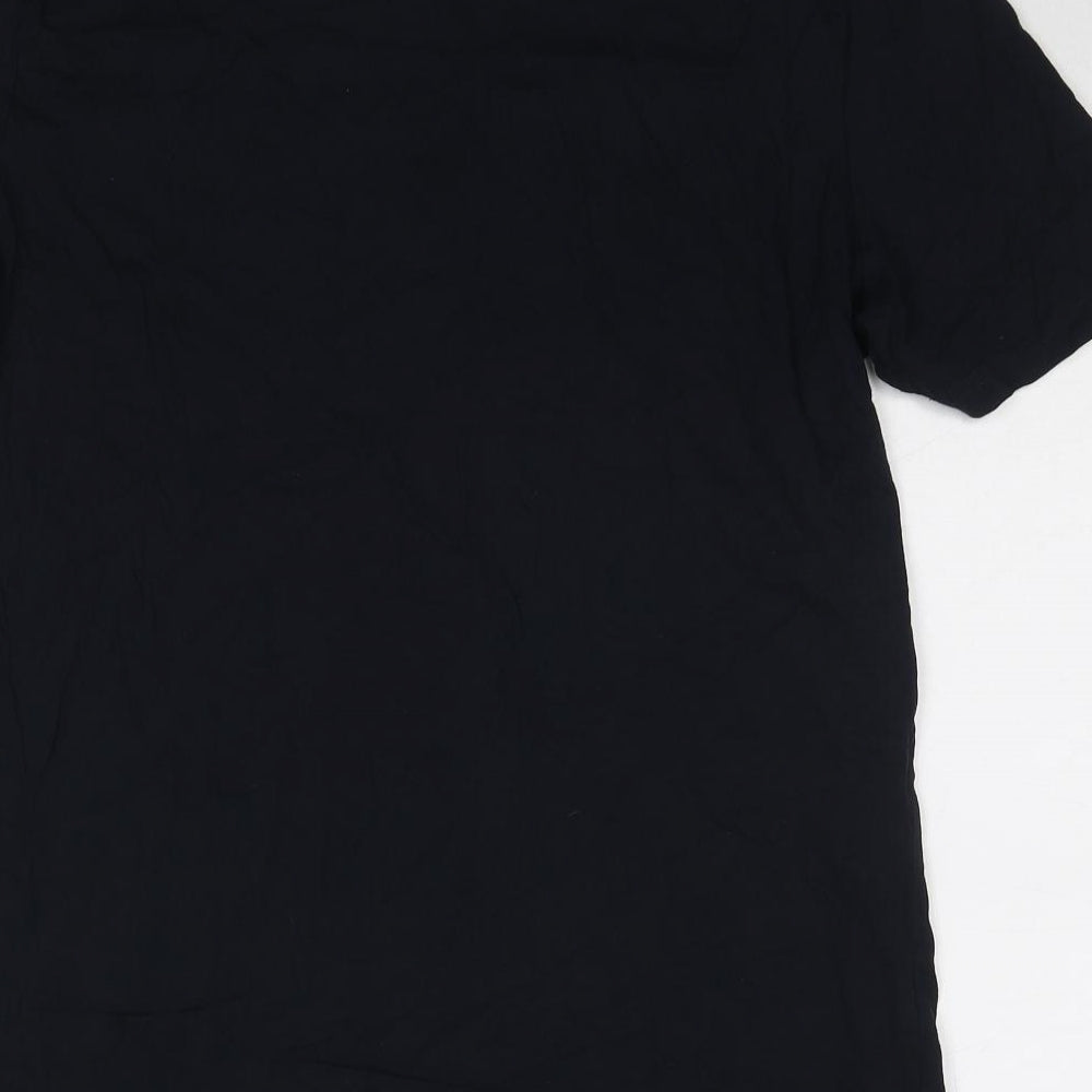 Marks and Spencer Mens Blue Cotton T-Shirt Size L Round Neck