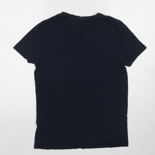 ASOS Mens Blue Cotton T-Shirt Size M Round Neck