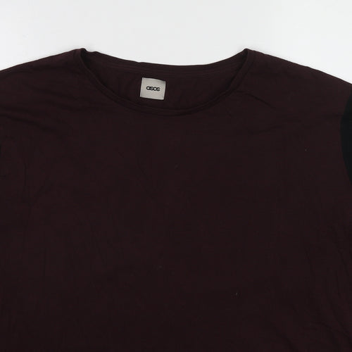 ASOS Mens Red Cotton T-Shirt Size 2XL Round Neck