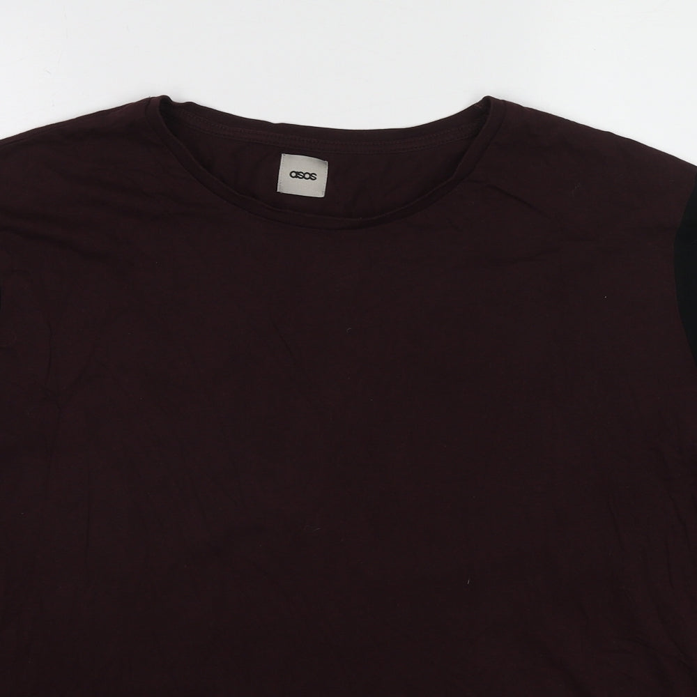 ASOS Mens Red Cotton T-Shirt Size 2XL Round Neck