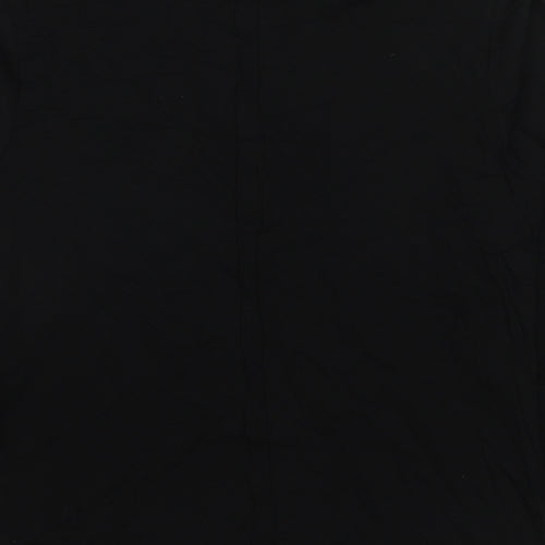 Pangaea Mens Black Cotton T-Shirt Size S Round Neck