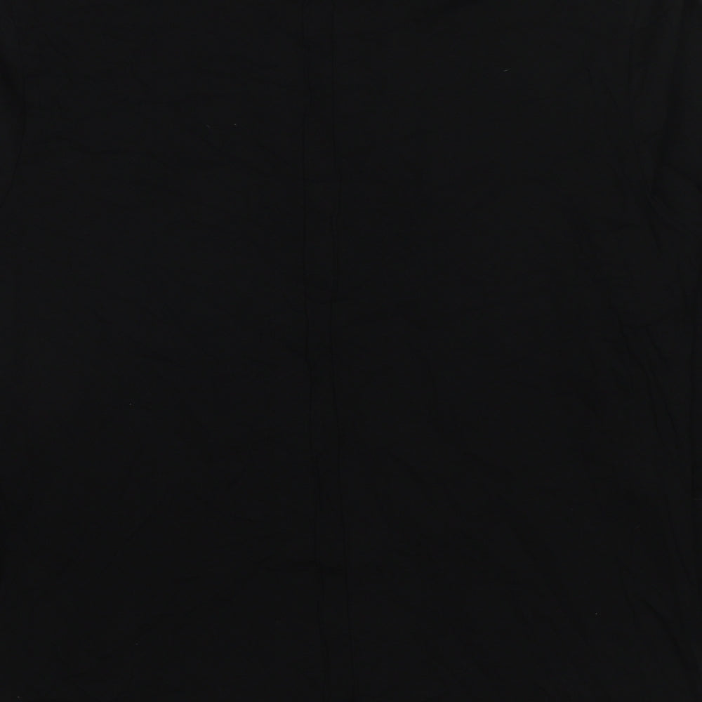 Pangaea Mens Black Cotton T-Shirt Size S Round Neck