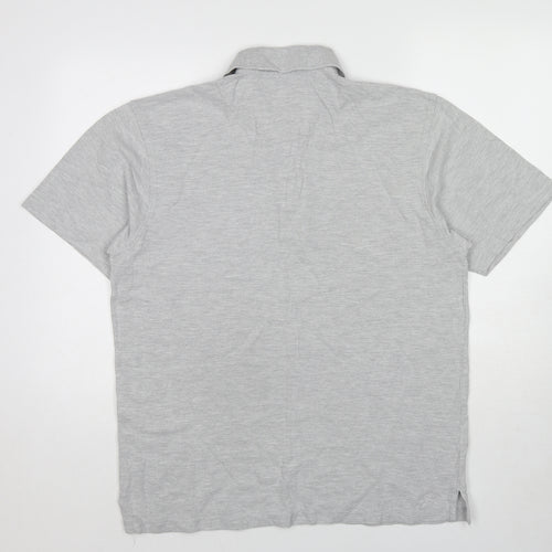Henbury Mens Grey Cotton Polo Size XL Collared Pullover