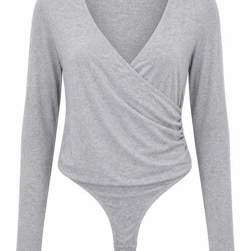 Boux Avenue Womens Grey Viscose Bodysuit One-Piece Size 10 Snap