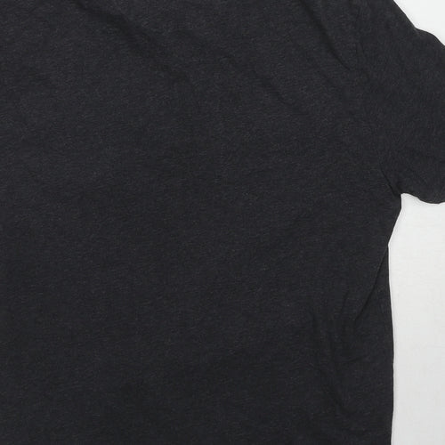 Marks and Spencer Mens Grey Cotton Polo Size S Collared Pullover