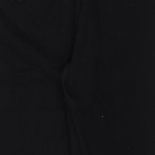 Yours Womens Black Cotton Cropped Jeans Size 24 Regular