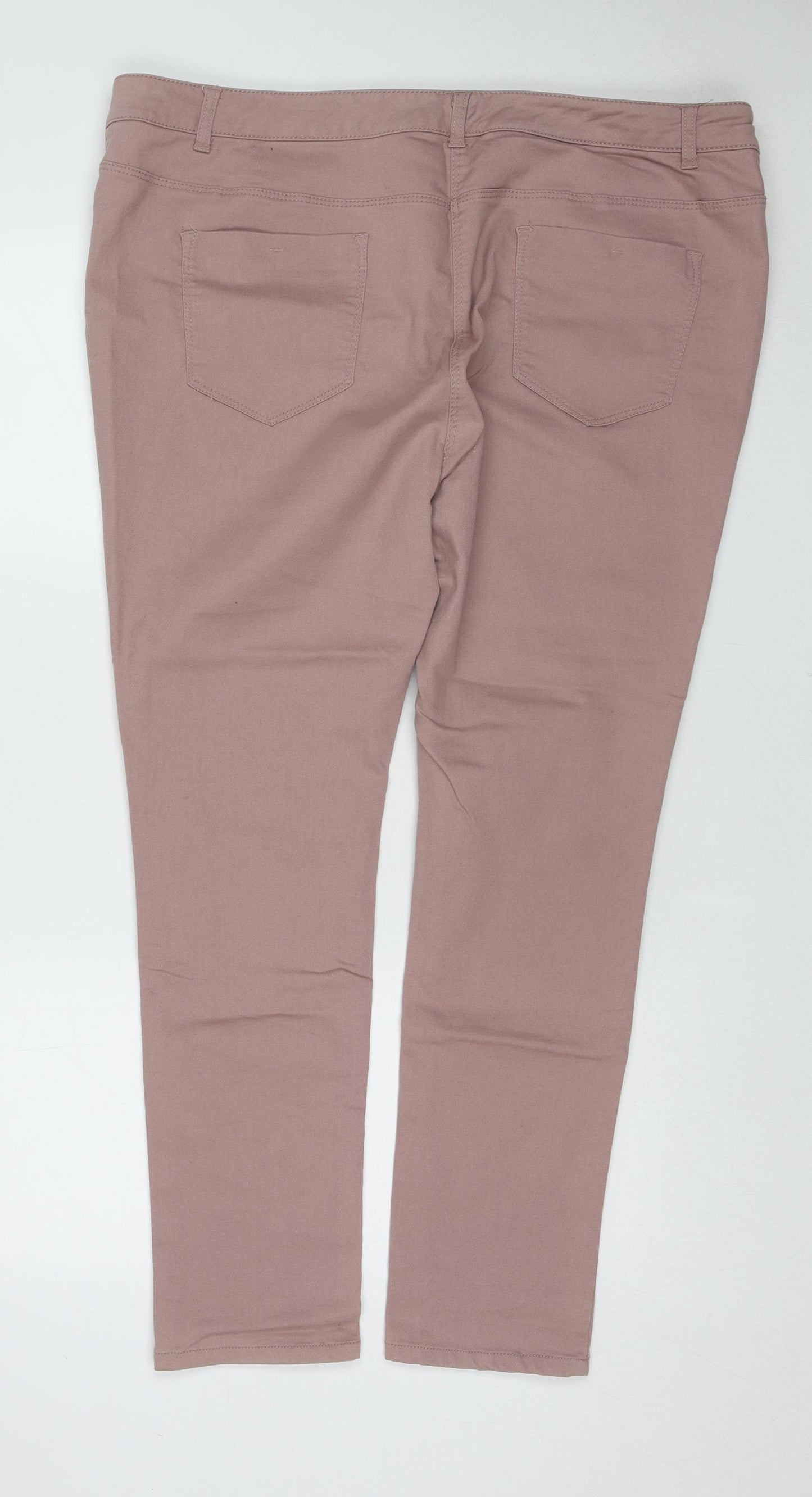 Very Womens Beige Cotton Skinny Jeans Size 24 Regular Zip