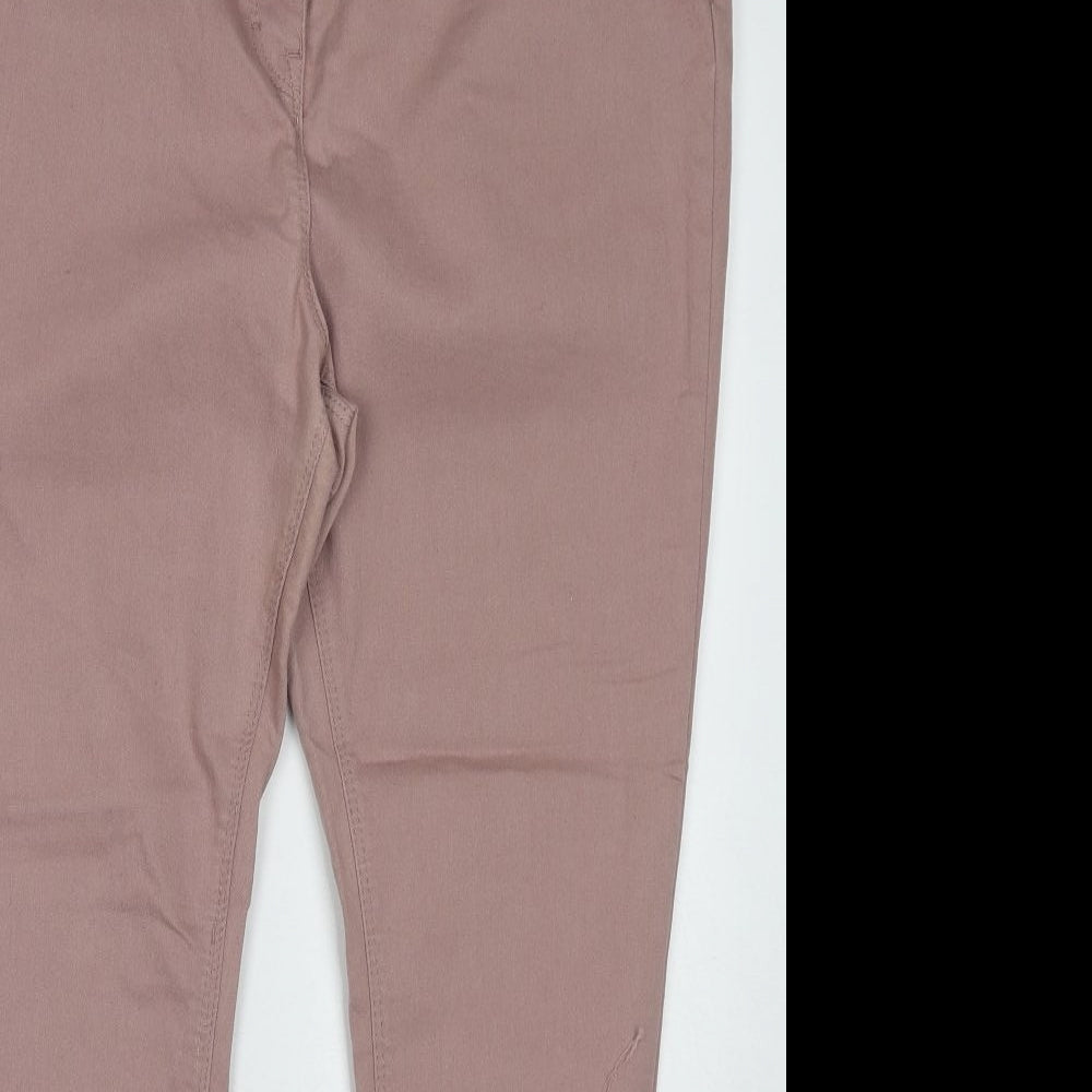 Very Womens Beige Cotton Skinny Jeans Size 24 Regular Zip